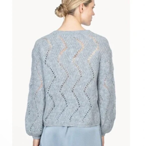 Lilla P Blue Knit Alpaca Blend Sweater - Picture 2 of 8
